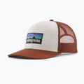 Šiltovka Patagonia P-6 Logo Trucker Hat white w/rusty red