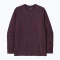 Pánske tričko longsleeve Patagonia P-6 Logo Responsibili berry fig
