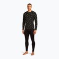 Pánske termo tričko longsleeve icebreaker Merino 200 Oasis Crewe Snow Day black/peridot/aop 2