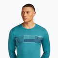 Pánske termo tričko longsleeve icebreaker Merino 200 Oasis Crewe Elevation Line topaz 5