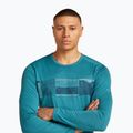 Pánske termo tričko longsleeve icebreaker Merino 200 Oasis Crewe Elevation Line topaz 6