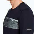 Pánske termo tričko longsleeve icebreaker Merino 200 Oasis Crewe Elevation Line midnight navy 6