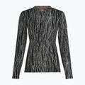 Dámsky trekkingový longsleeve Icebreaker Merino 260 Tech Vertex Crewe Delta Lines AOP black/snow/j 7