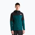 Pánska bunda The North Face Polartec Powergrid Stormgap Hoodie Pacific Teal/Tnf Black