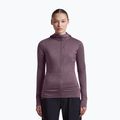 Dámska trekingová mikina Icebreaker Merino 200 Realfleece Descender Half Zip Hoodie grey plum