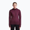 Dámska trekingová mikina Icebreaker Merino 300 Realfleece Descender Zip Hoodie dark berry