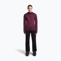 Dámska trekingová mikina Icebreaker Merino 300 Realfleece Descender Zip Hoodie dark berry 2