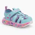 Detské sandále SKECHERS Play Scene Splash Cute Crew tyrkysové/lavanduľové