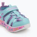 Detské sandále SKECHERS Play Scene Splash Cute Crew tyrkysové/lavanduľové 7