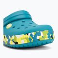 Detské šľapky Crocs Crockband Glow Confetti Band turbo teal/multi 8