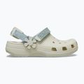 Detské šľapky Crocs Classic Denim Flower Adjustment Backstrap summit white 10