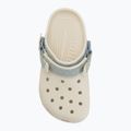 Detské šľapky Crocs Classic Denim Flower Adjustment Backstrap summit white 6