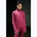 Detské tréningové tričko longsleeve Nike Dri-Fit 1/4 Zip sweet beet/white 11