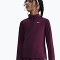 Detské tréningové tričko s dlhým rukávom Nike Dri-Fit 1/4 Zip bordeaux/white 4