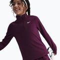 Detské tréningové tričko s dlhým rukávom Nike Dri-Fit 1/4 Zip bordeaux/white 6