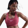Fitness podprsenka Nike Swoosh Medium Support sweet beet/white