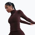 Dámska tréningová mikina Nike One Fitted Dri-Fit Full-Zip burgundy crush/white 4