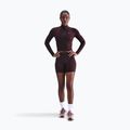 Dámsky longsleeve Nike One Fitted Dri-Fit 1/4 Zip Mid Layer burgundy crush/white 2