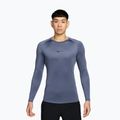 Pánske tréningové tričko longsleeve Nike Pro Dri-Fit Tight Fitness diffused blue/black