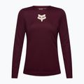 Dámsky cyklistický dres longsleeve Fox Racing Ranger Fox Head LS dark maroon 5