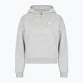 Ženska dukserica Under Armour Rival Fleece Piped HZ Hoodie modra siva svijetla heather/bijela 3