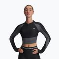 Dámské tréninkové longsleeve Under Armour HeatGear Rib 1/4 Zip černá/šedá/bílá