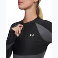 Dámské tréninkové longsleeve Under Armour HeatGear Rib 1/4 Zip černá/šedá/bílá 3