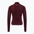 Pánske tričko Under Armour ColdGear Textured 1/2 Zip dark maroon/fuchsia dusk/metallic silver 2
