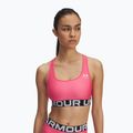 Treningový podprsenka Under Armour HG Authentics Mid Branded super pink/white