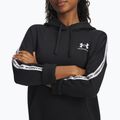 Dámska mikina Under Armour Icon Fleece Taped Hoody black/white 3