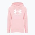Damska bluza Under Armour Rival Fleece Big Logo Hoody prime pink/white 3