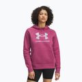 Damska bluza Under Armour Rival Feelce Shimmer Hoody fuksjowa zmierzch/irysowy blask
