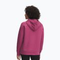 Damska bluza Under Armour Rival Feelce Shimmer Hoody fuksjowa zmierzch/irysowy blask 2
