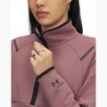 Dámska tréningová mikina Under Armour Unstoppable Fleece HZ maroon mist/black 3