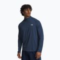 Pánske tričko longsleeve Under Armour Tech Textured 1/2 Zip wham blue/white