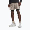 Pánske tréninkové šortky Under Armour Vanish Woven 2.0 2IN1 Shorts timberwolf taupe/black