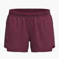 Dámske tréningové šortky Under Armour Tech Play Up 2IN1 Shorts claret/claret/ox blood