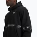 Pánska mikina Under Armour Icon Fleece Taped Full Zip ultimate black/white 3