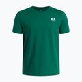 Detské tričko Under Armour Sportstyle Left Chest campus ivy/white