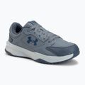 Pánske tréningové topánky Under Armour Edge Leather gravel/blue fog/blackout navy