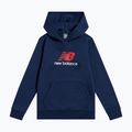 Detská mikina New Balance BB Stacked Logo Hoodie nb navy