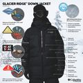 Pánska lyžiarska bunda Columbia Glacier Ridge Down black 15