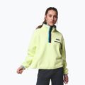 Dámska fleecová mikina Columbia Helvetia II Cropped Half Snap Fleece citron haze/black/compass blue 5