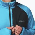Pánska trekingová mikina Columbia Triple Canyon Grid Fleece Full Zip II compass blue heather/black 8