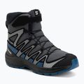 Detské turistické topánky Salomon XA Pro V8 Winter Waterproof turbulence / black / dark blue