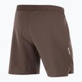 Pánske bežecké šortky Salomon Shakeout C 2IN1 7" coffee bean 6