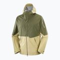 Pánska softshellová bunda Salomon Outherpath Pro 2.5 l grey green/grape leaf 9