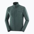 Pánska trekingová mikina Salomon Essential Lighwarm Full Zip green gables 3