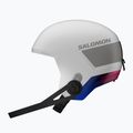 Detská lyžiarska prilba Salomon Equipe Fis + Chinguard Jr white/race blue 4