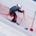 Detská lyžiarska prilba Salomon Equipe Fis + Chinguard Jr white/race blue 10